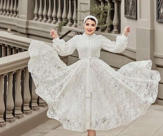 فساتين سواريه بسيطة وشيك للمحجبات16638022443