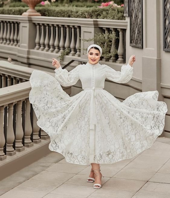 فساتين سواريه بسيطة وشيك للمحجبات16638022443