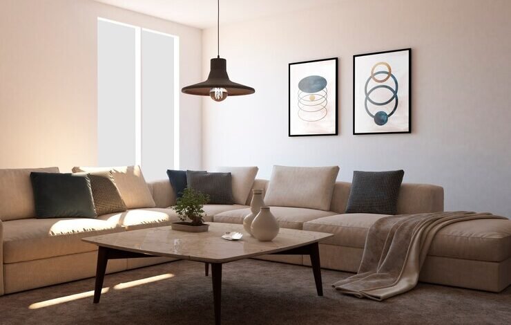 interior design with photoframes couch 23 2149385435