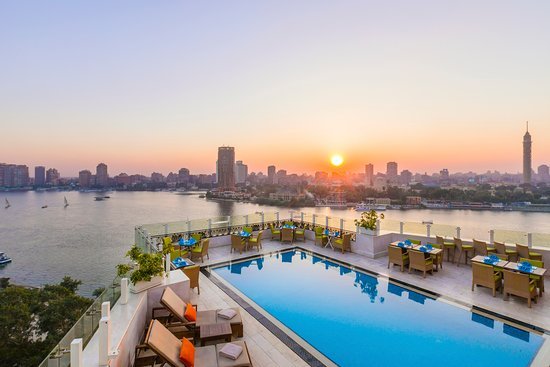 rooftop pool during sunset632929886