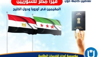 فيزا مصر للسوريين 2024 متطلباتها وشروط استخراجها180925526