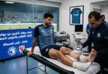 صدمة في بيراميدز: شد فى السمانة وراء غياب مهند لاشين عن مواجهة البنك الأهلى بالدوري 10 غياب مهند لاشين