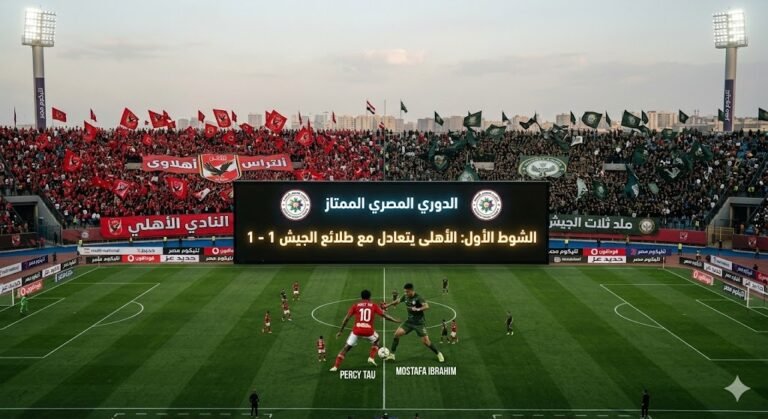 الأهلى يتعادل مع طلائع الجيش