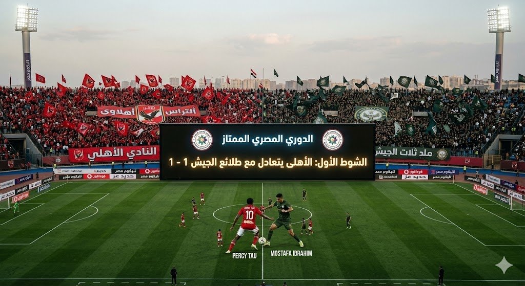 الأهلى يتعادل مع طلائع الجيش