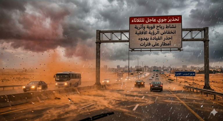 تحذيرات هيئة الأرصاد الجوية من طقس الثلاثاء 31 مارس 2026 ونشاط الرياح والأتربة