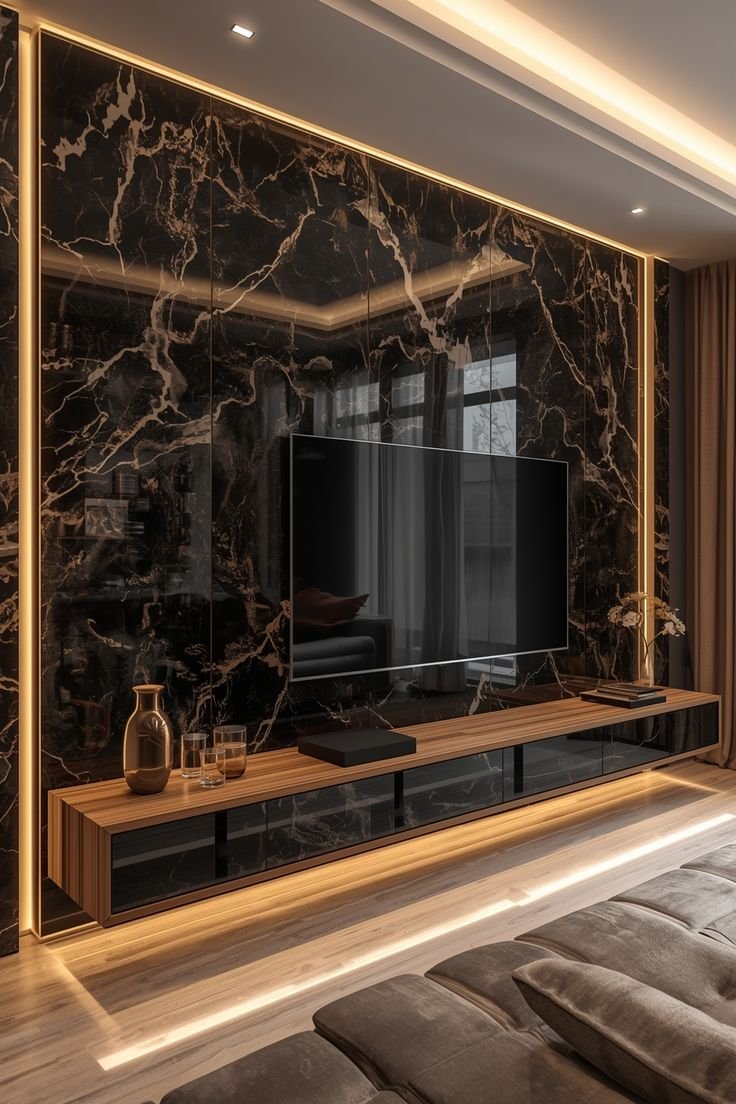 ديكورات تلفزيون مودرن بسيطة